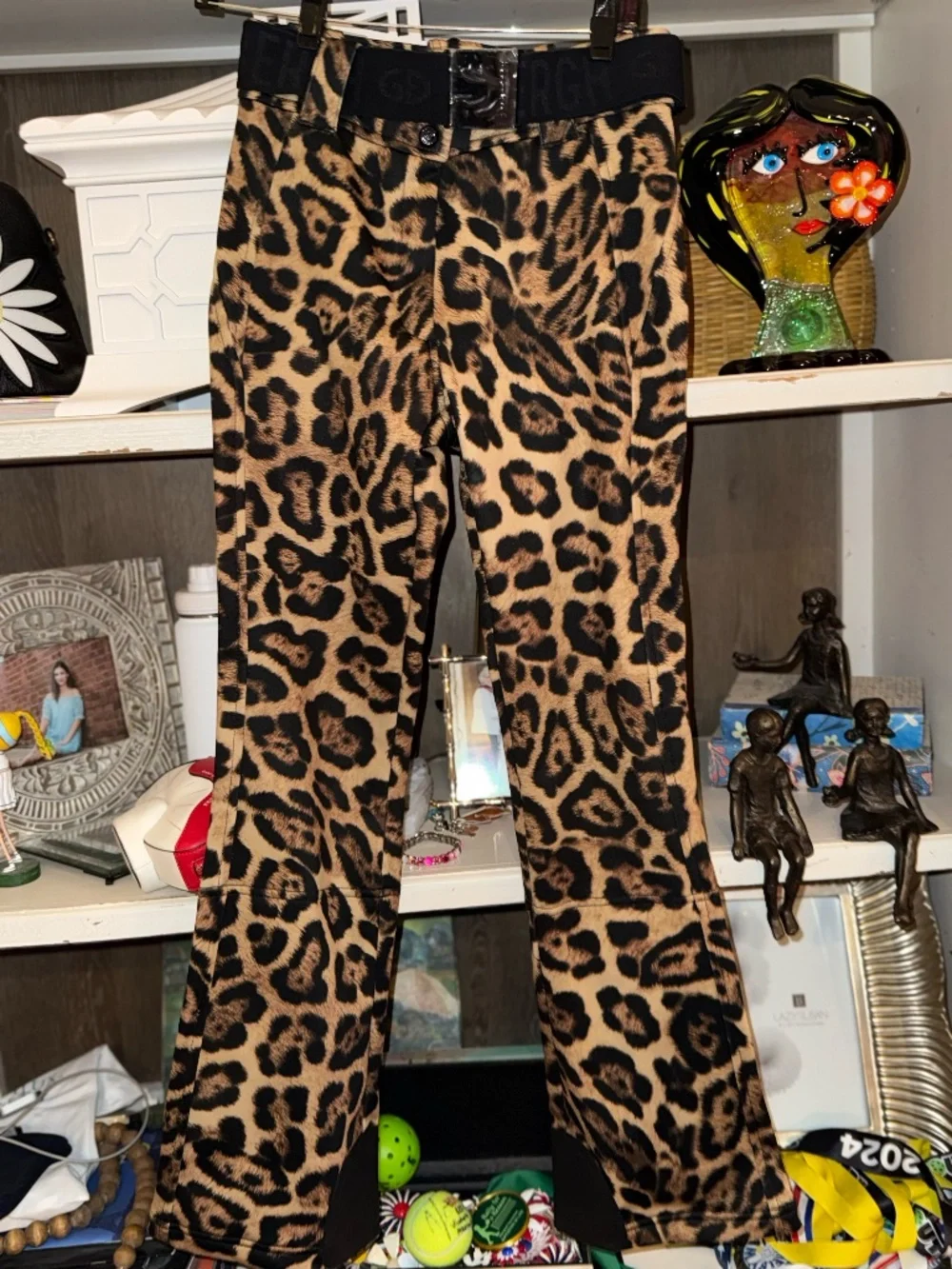 Goldbergh sz US 8 Minou ski pants animal print jaguar brown leopard nwt - Picture 8 of 9